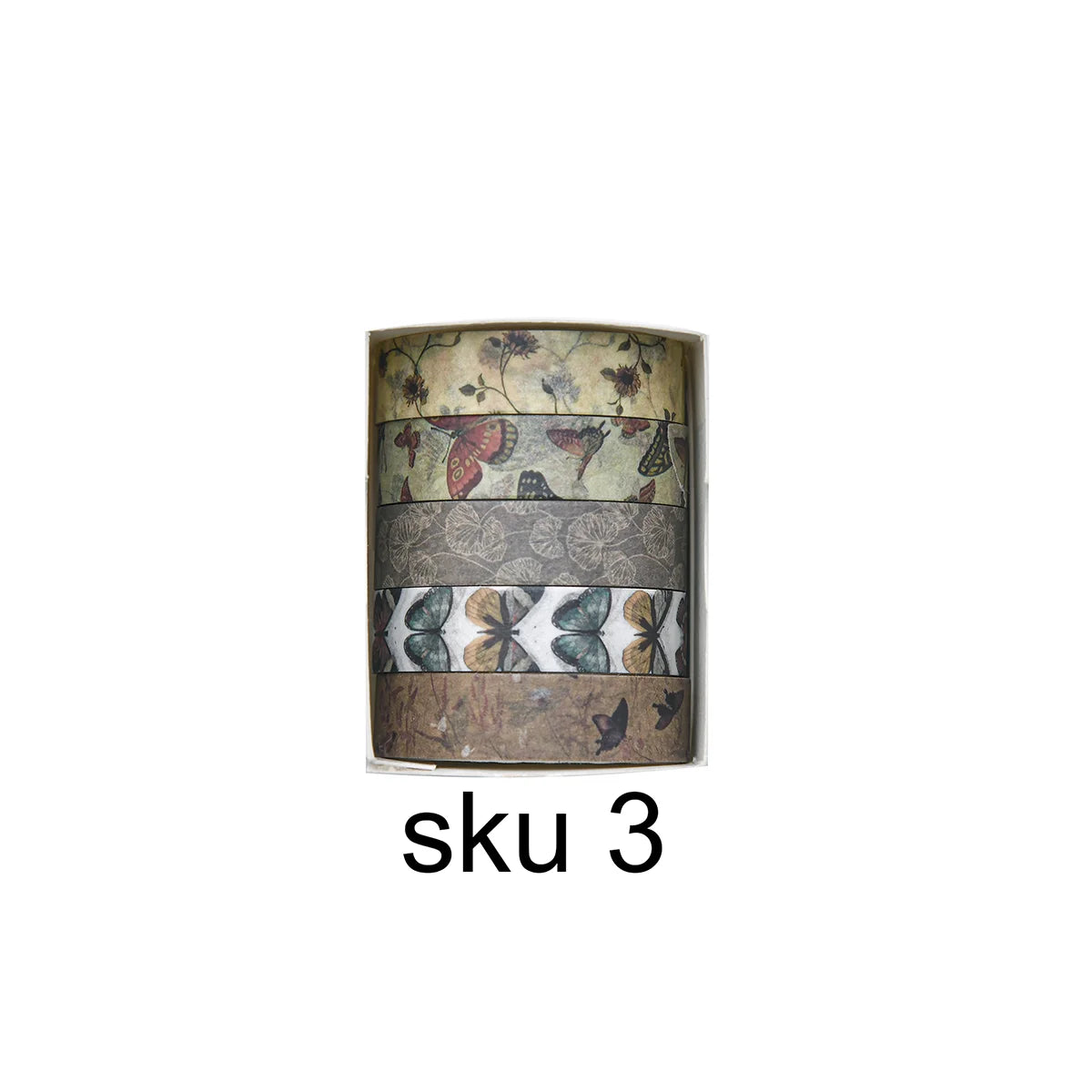 Romantic Flower Washi Tape (5 Rolls)