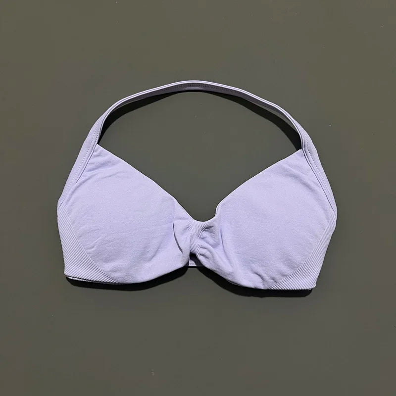 Soutien-gorge de sport dos nu à maintien élevé pour femme, haut de fitness sans couture, respirant, pour yoga, course et entraînement