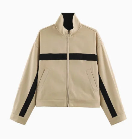 Women's Colorblock Zip-Collar Jacket
