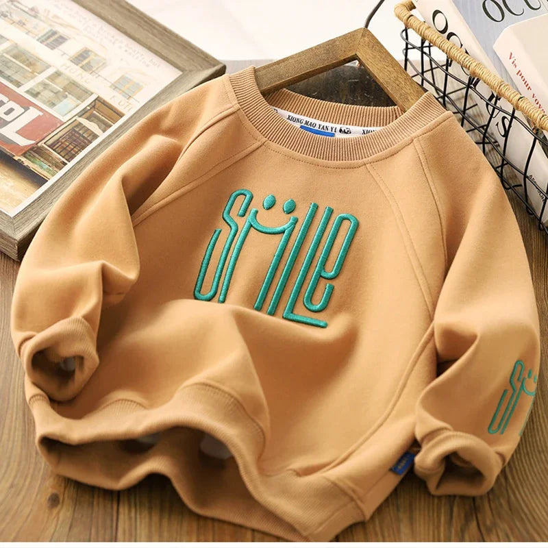 Boys' Letter Print Sweatshirt – Long Sleeve
