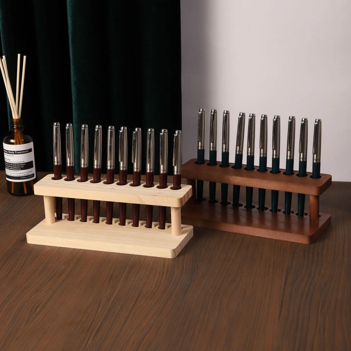 Walnut Wood Multifunction Desk Organizer