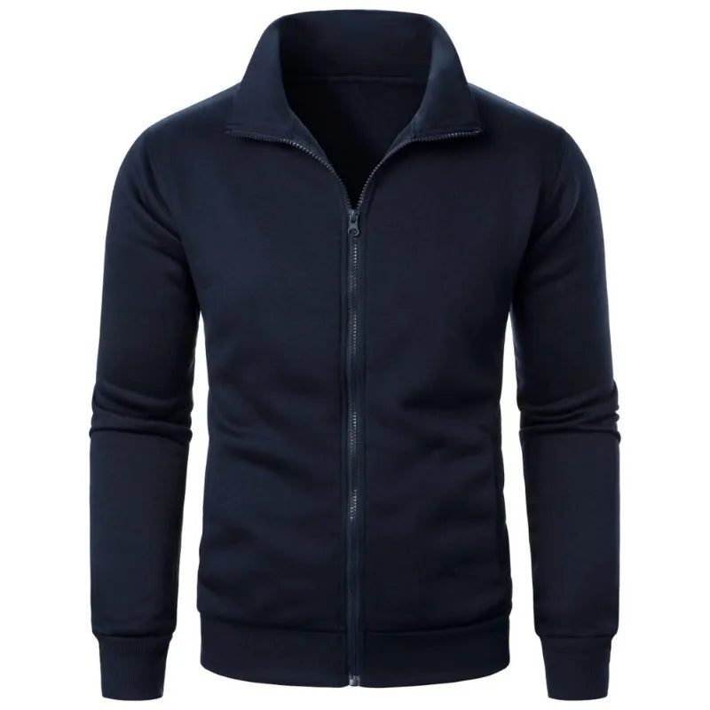 Men's Long Sleeve Zipper Jacket – Casual, Warm