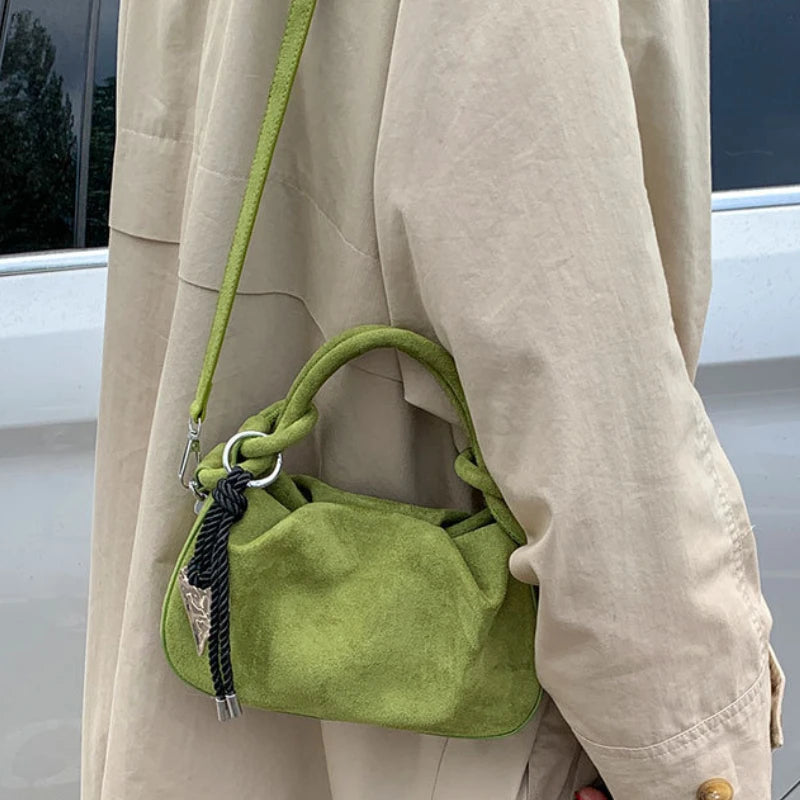 Small Suede Shoulder Crossbody Bag