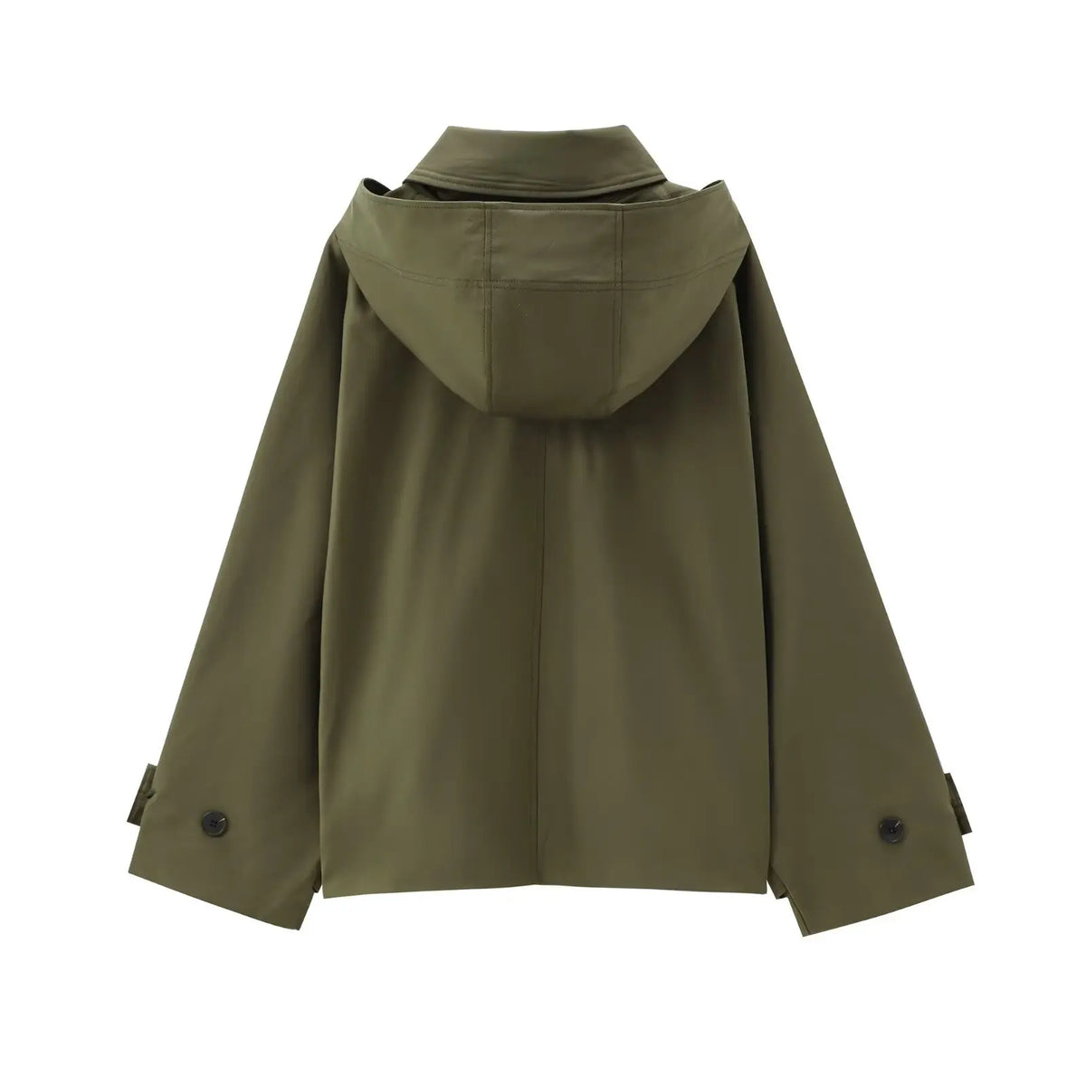 Damen-Trenchcoat mit Kapuze – Langarm