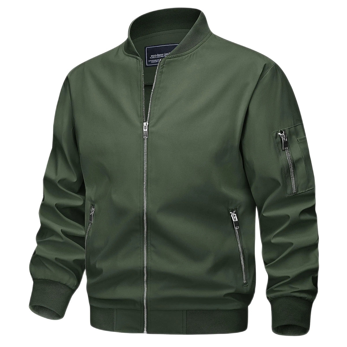 Men's Lightweight Daily Jacket – Windproof, Zip Pockets