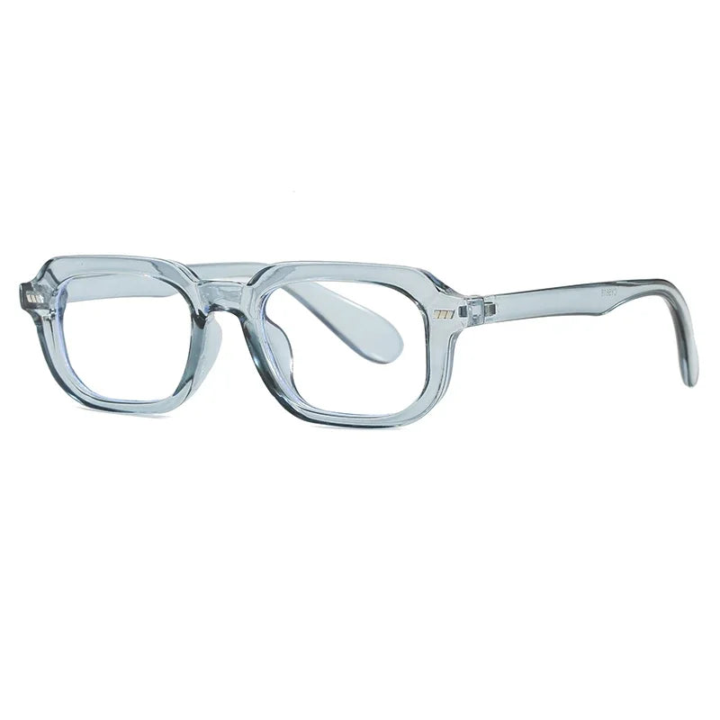 Lunettes anti-lumière bleue unisexe pour hommes et femmes, lunettes d'ordinateur rétro carrées avec rivets, monture transparente anti-lumière bleue