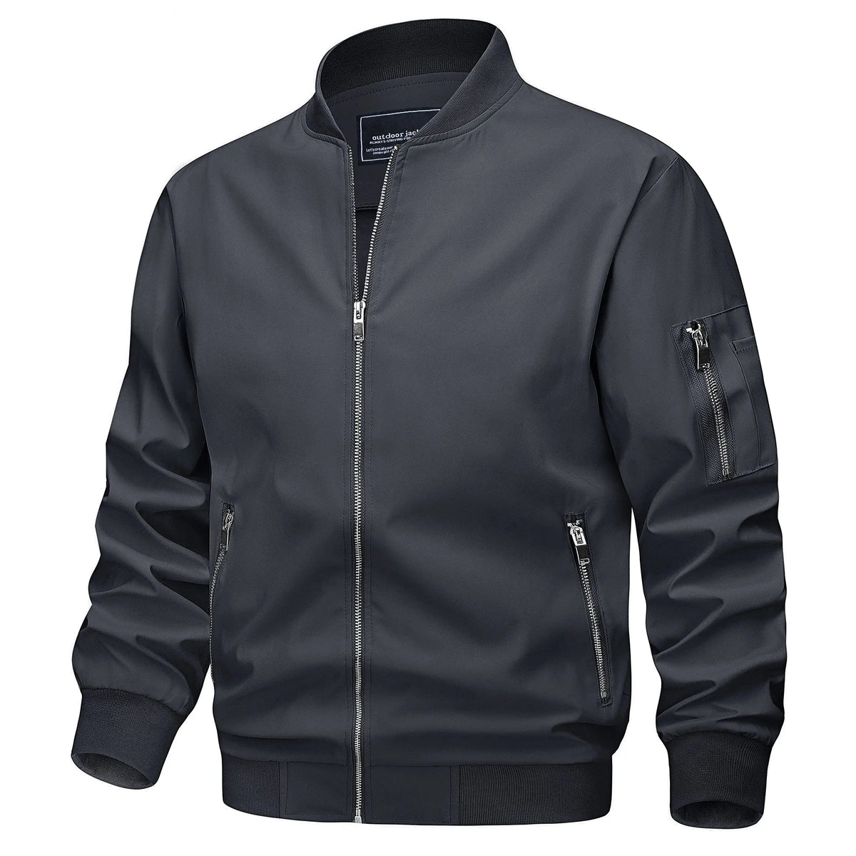Men's Lightweight Daily Jacket – Windproof, Zip Pockets
