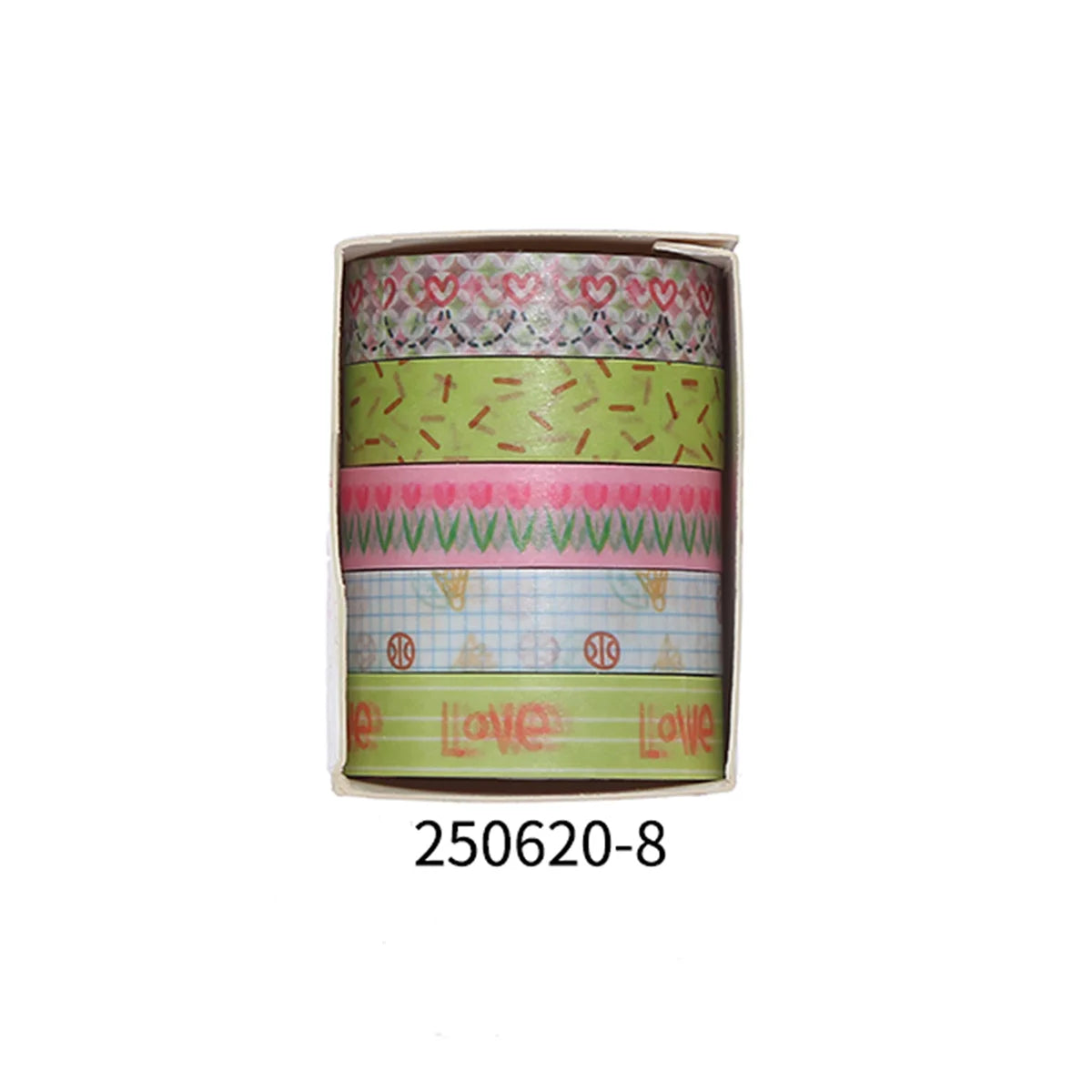 Romantic Flower Washi Tape (5 Rolls)