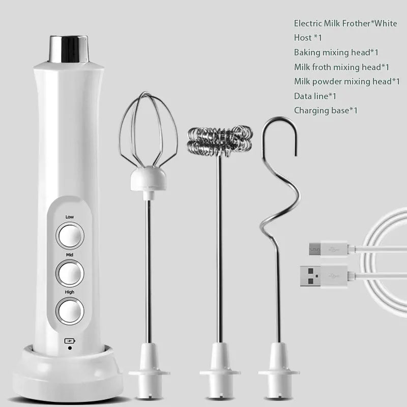 3-in-1 Rechargeable Electric Milk Frother