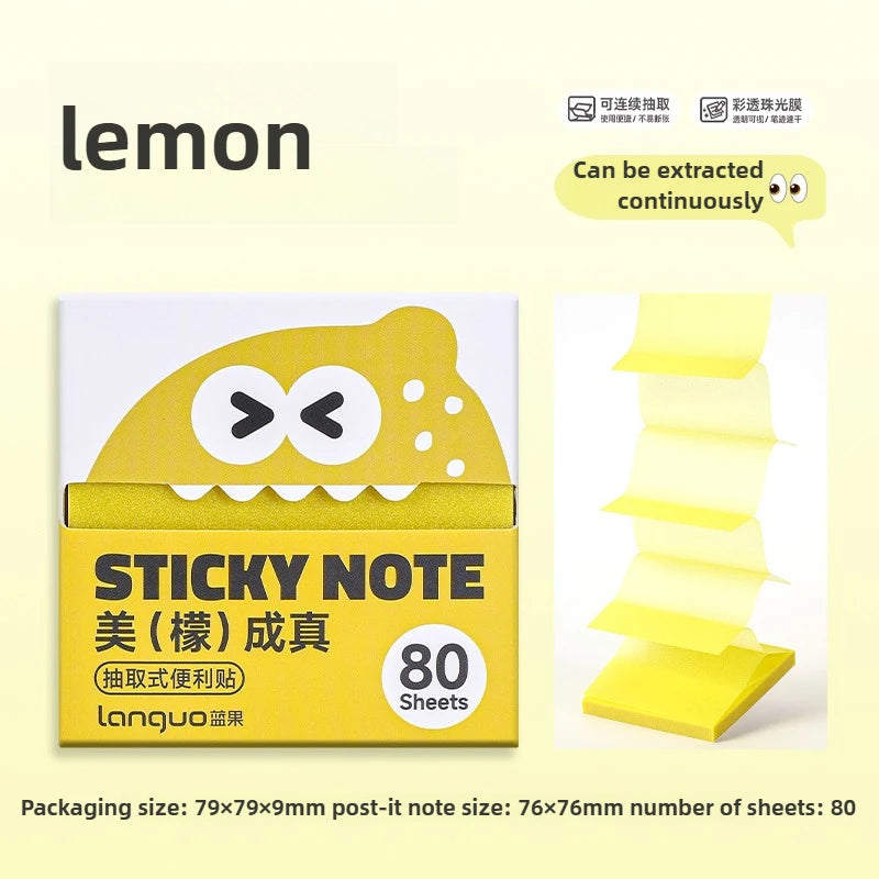 Pull-Out Dispenser Sticky Notes, 80 Sheets