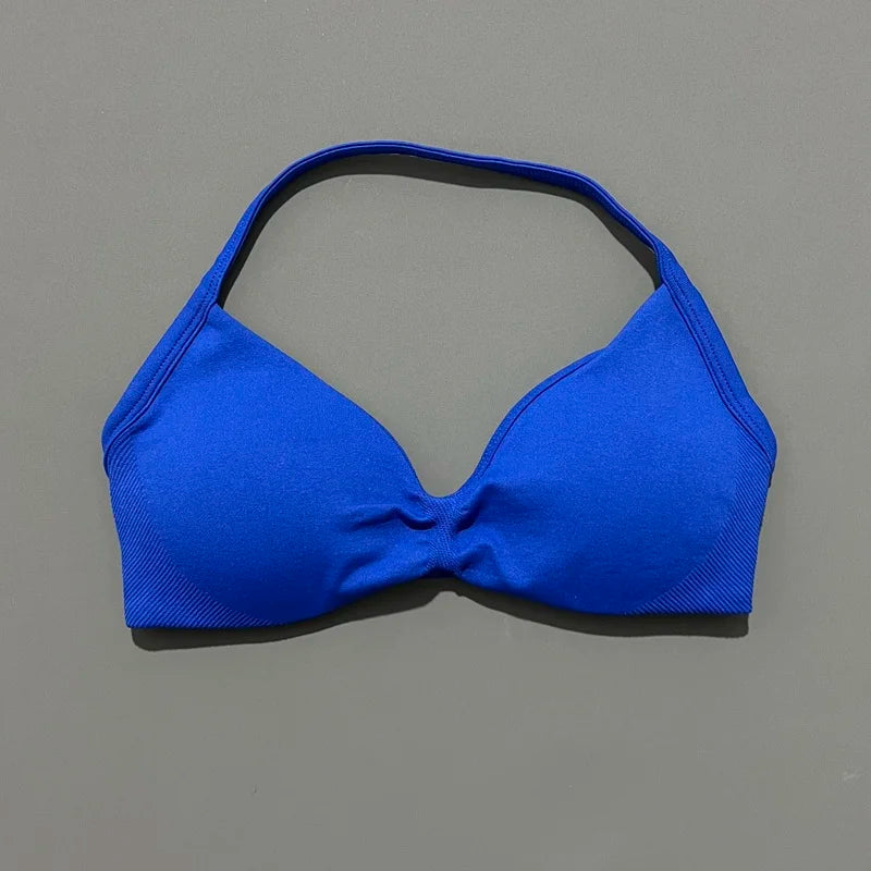 Soutien-gorge de sport dos nu à maintien élevé pour femme, haut de fitness sans couture, respirant, pour yoga, course et entraînement