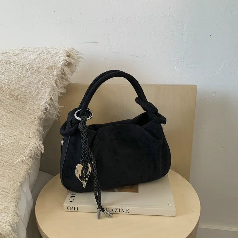 Small Suede Shoulder Crossbody Bag