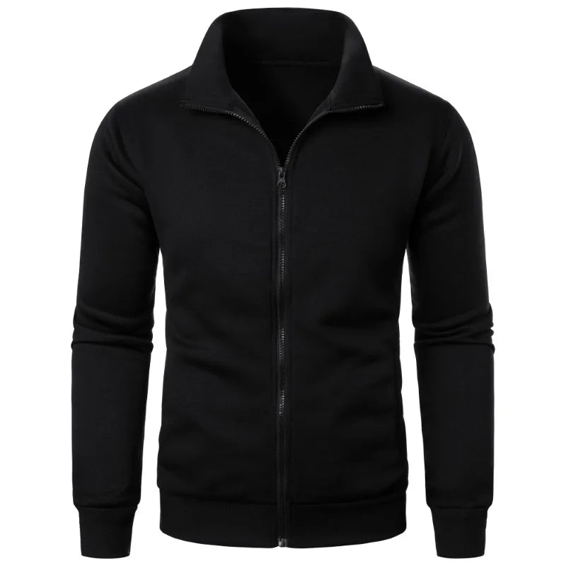 Men's Long Sleeve Zipper Jacket – Casual, Warm