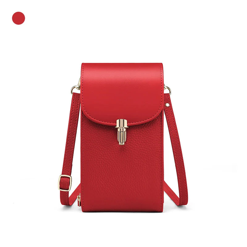 Genuine Leather Phone Crossbody Bag