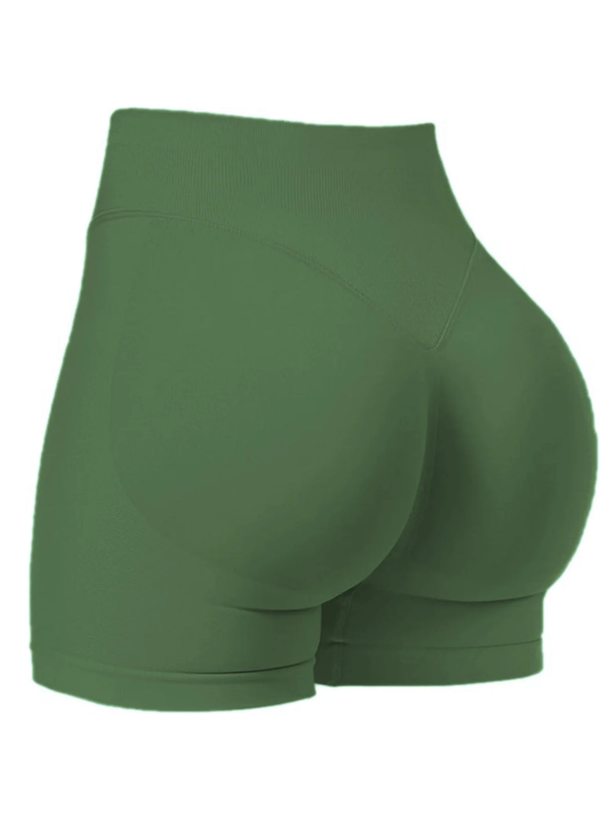 Pantaloncini da yoga a vita media con tre pannelli da donna, compressione moderata per controllo addominale e effetto push-up, pantaloncini sportivi sexy da 3 pollici per glutei a pesca