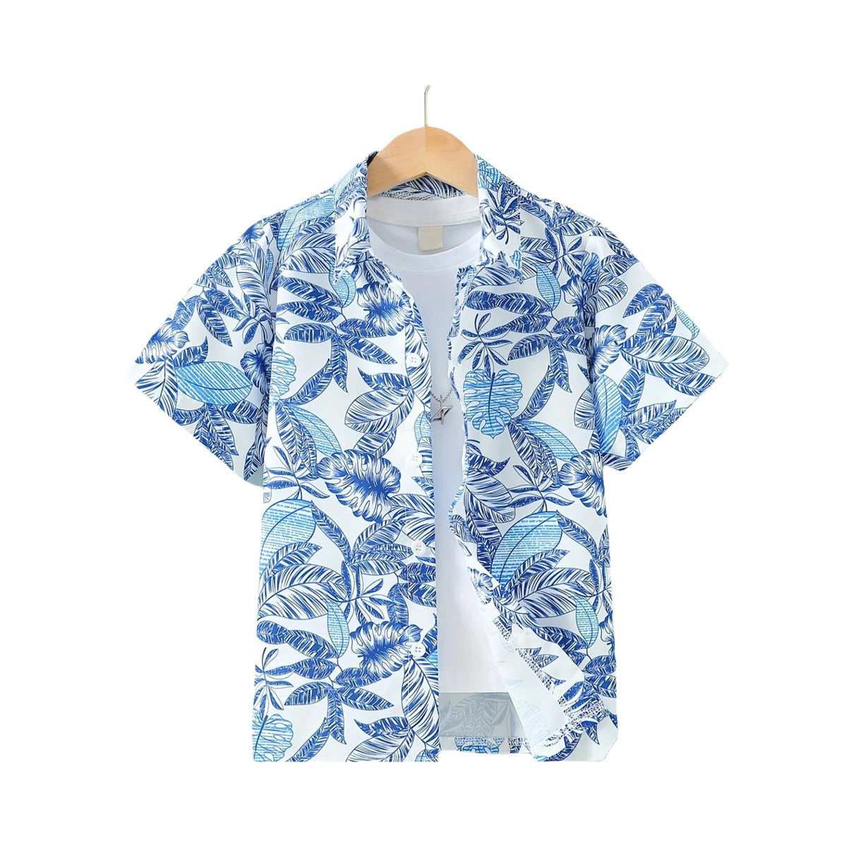 Hawaiian-Hemd für Jungen – Kurzarm, Reverskragen