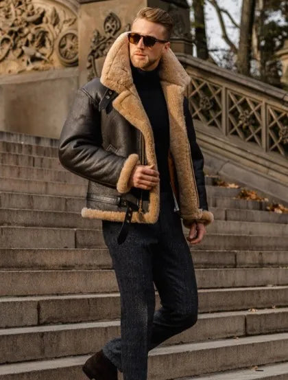 Men's Oversized Leather Jacket – Plus Size