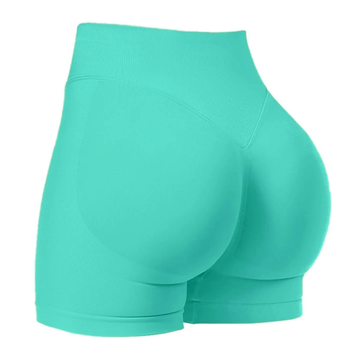 Pantaloncini da yoga a vita media con tre pannelli da donna, compressione moderata per controllo addominale e effetto push-up, pantaloncini sportivi sexy da 3 pollici per glutei a pesca