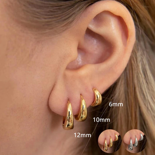 Stainless Steel Huggie Hoops