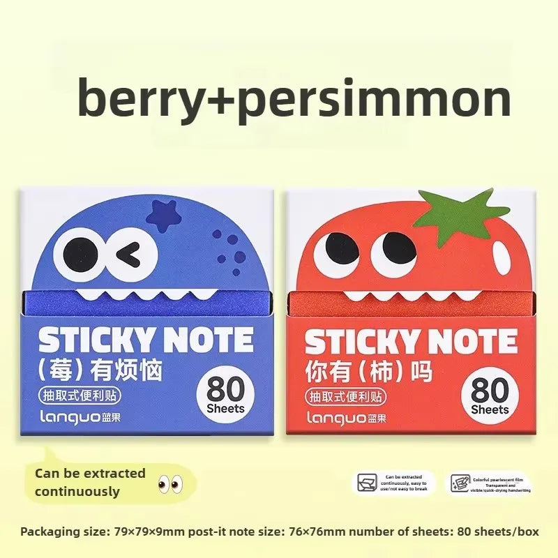 Pull-Out Dispenser Sticky Notes, 80 Sheets
