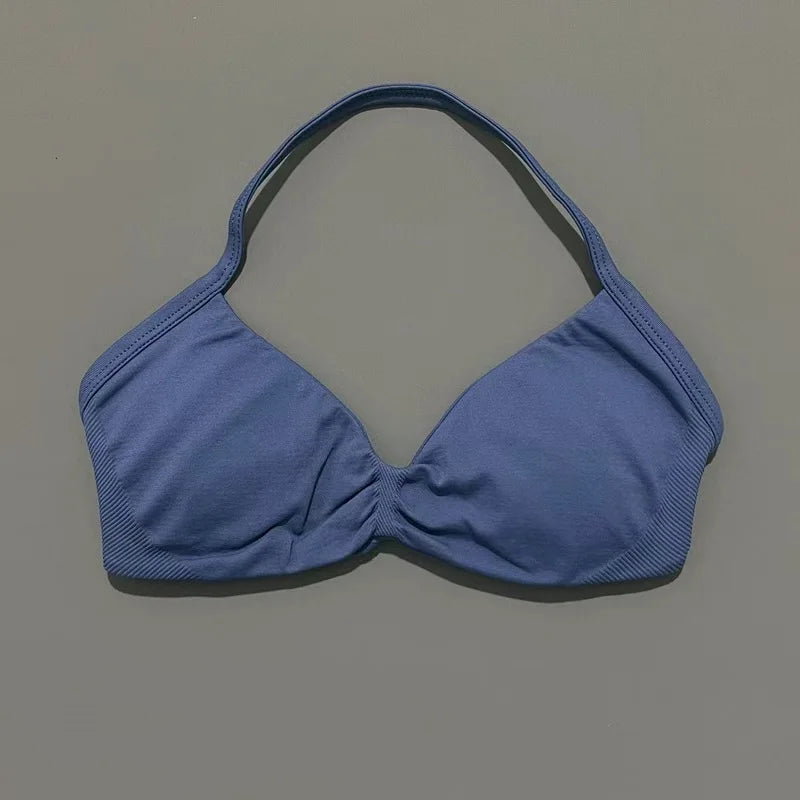 Soutien-gorge de sport dos nu à maintien élevé pour femme, haut de fitness sans couture, respirant, pour yoga, course et entraînement