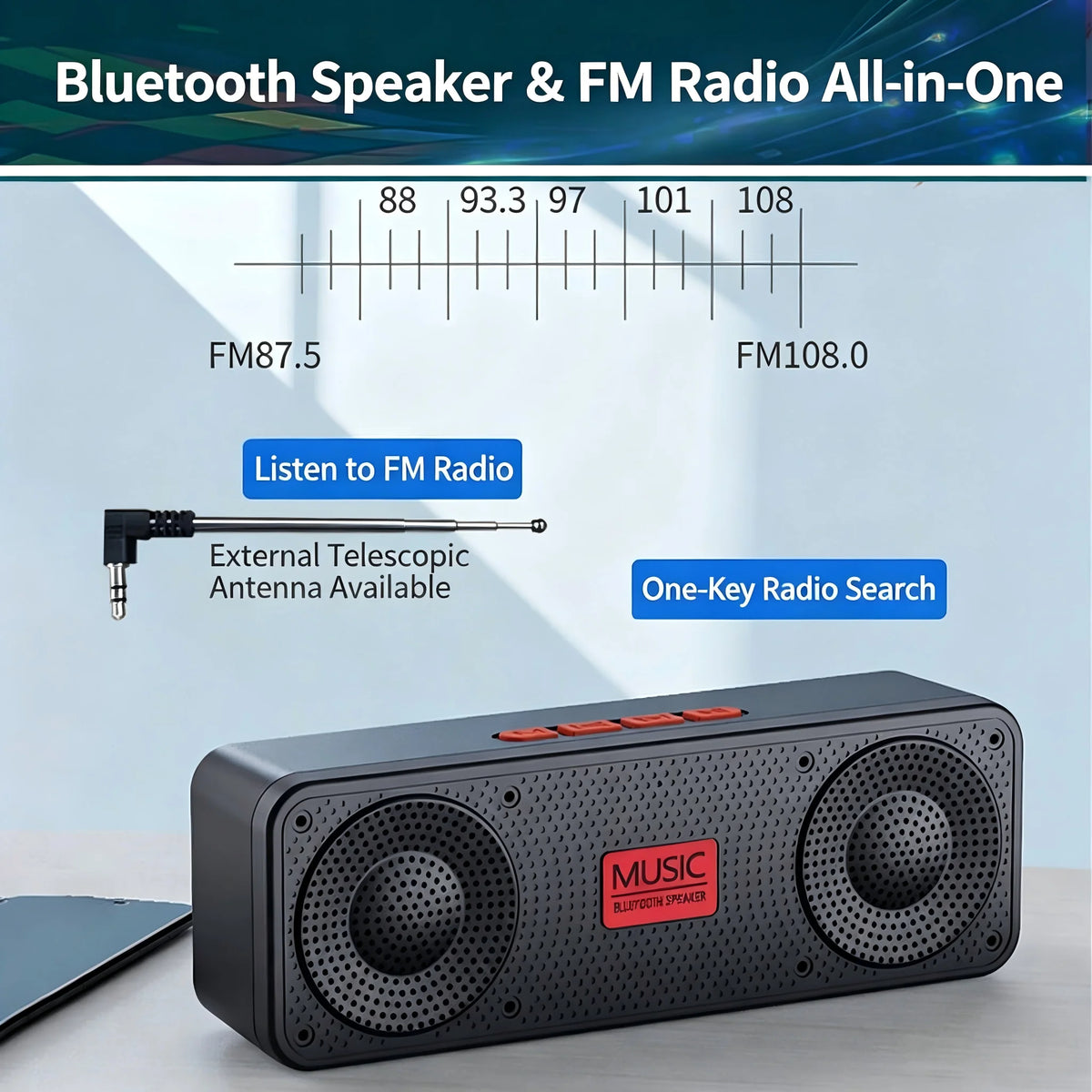S18 Bluetooth Speaker w/ Subwoofer