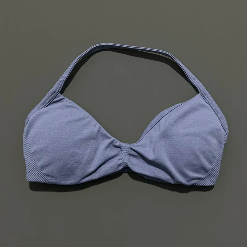 Soutien-gorge de sport dos nu à maintien élevé pour femme, haut de fitness sans couture, respirant, pour yoga, course et entraînement