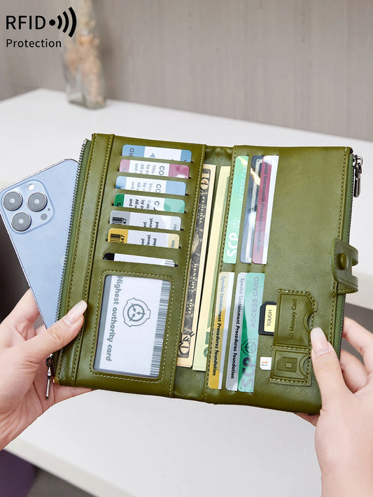 Women's RFID Long Wallet with Coin Pocket