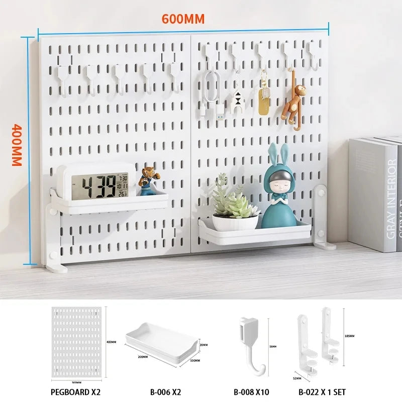 Plastic Pegboard Desk Organizer