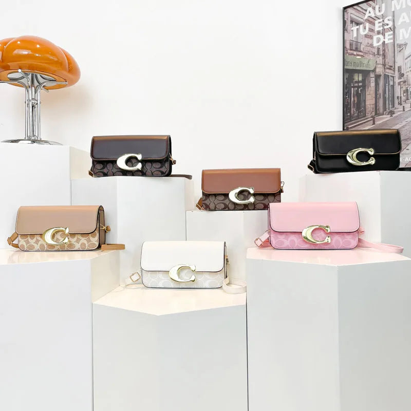 Borsa a tracolla vintage a fiori 2026, nuovo modello alla moda, borsa a conchiglia versatile