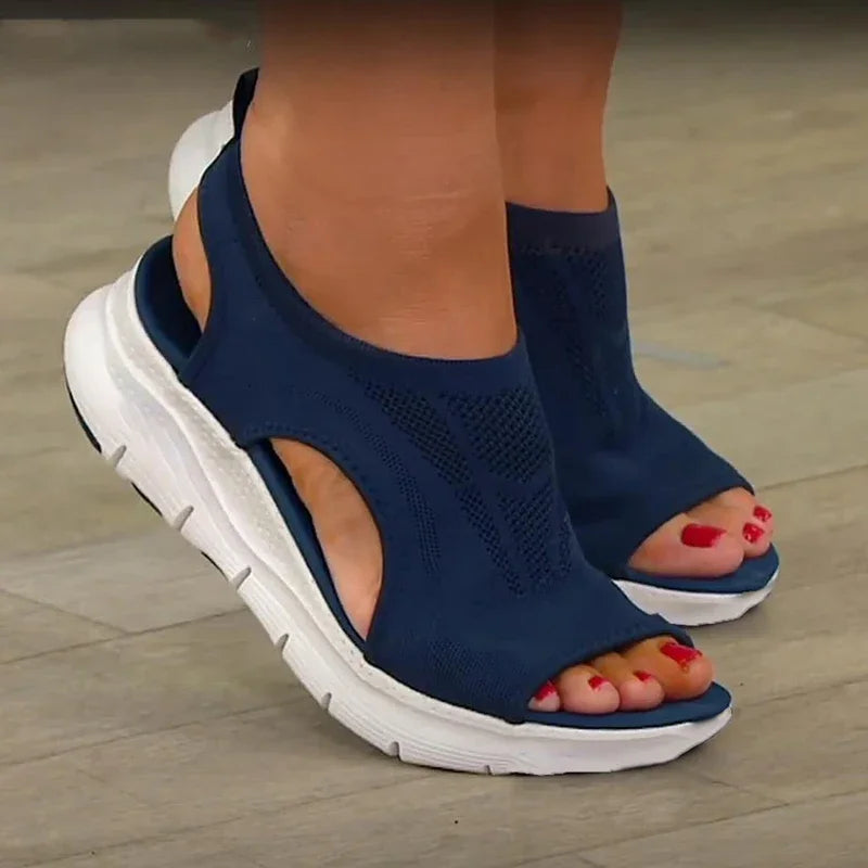 Women's Mesh Platform Wedge Sandals