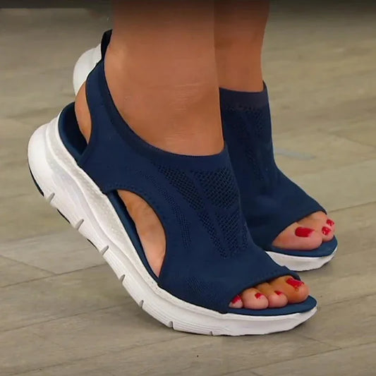 Women's Mesh Platform Wedge Sandals