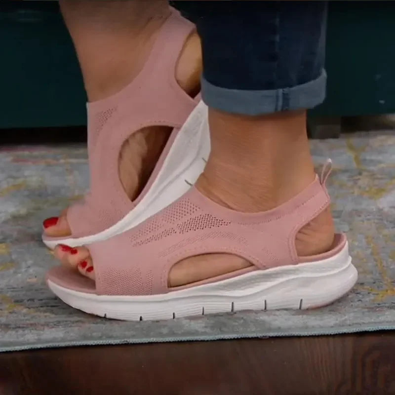Women's Mesh Platform Wedge Sandals