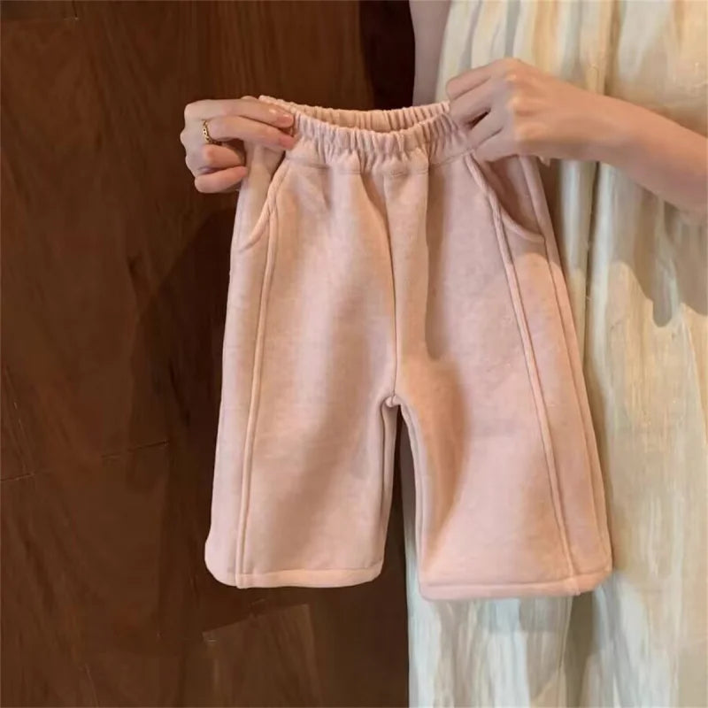 Girls' 2-Piece Fleece-Lined Winter Set – Jacket & Wide-Leg Pants
