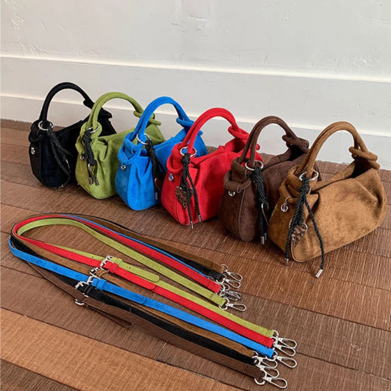 Small Suede Shoulder Crossbody Bag