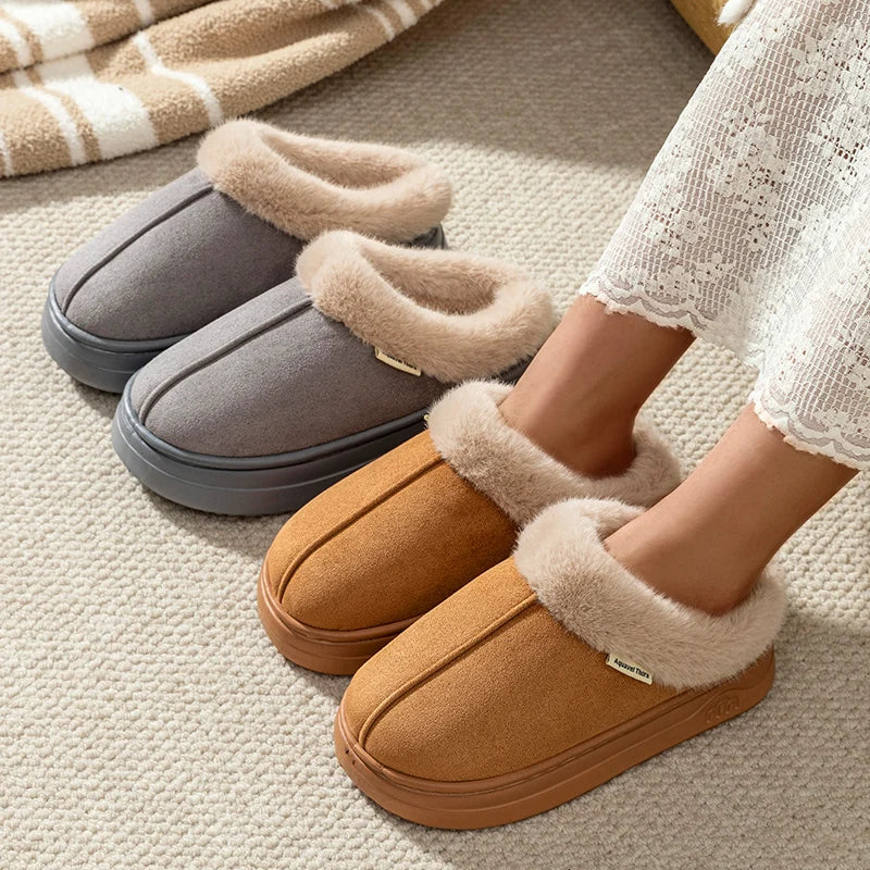 Women's Winter Slippers with Thick Sole