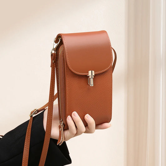 Genuine Leather Phone Crossbody Bag