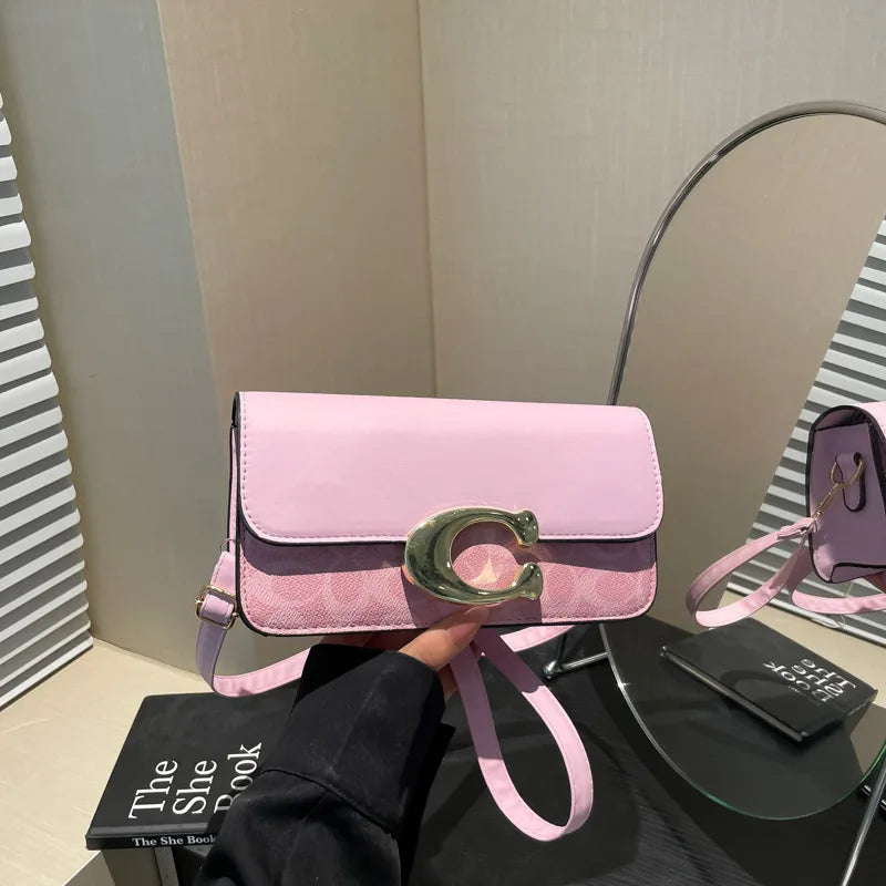 Borsa a tracolla vintage a fiori 2026, nuovo modello alla moda, borsa a conchiglia versatile