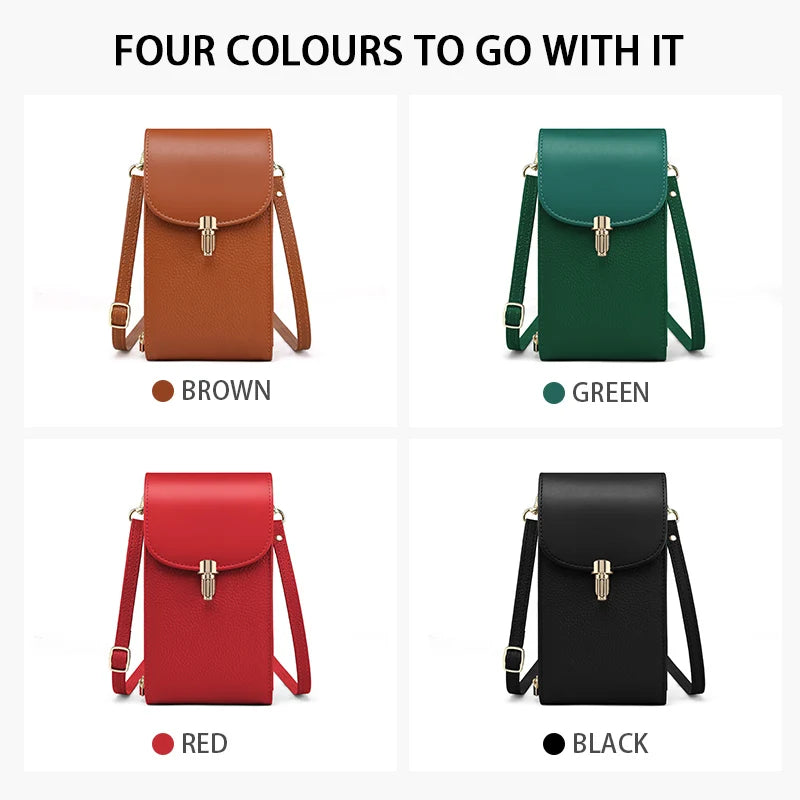 Genuine Leather Phone Crossbody Bag