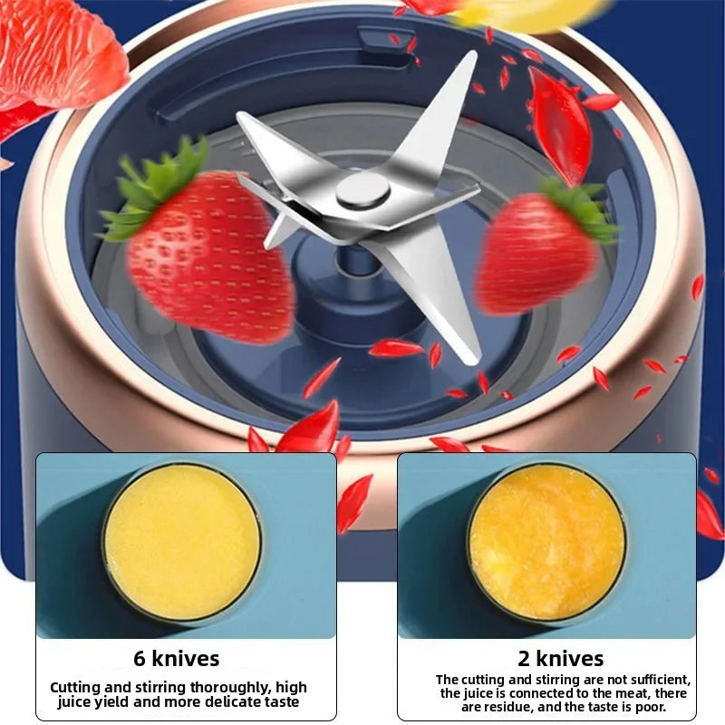 Portable 6-Blade USB Juicer Cup
