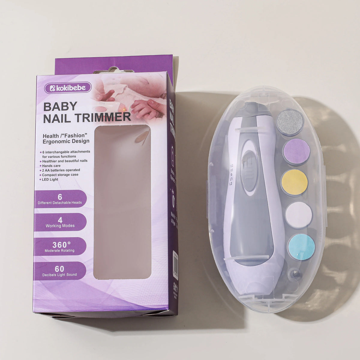 Electric Baby Nail Trimmer with LED Light