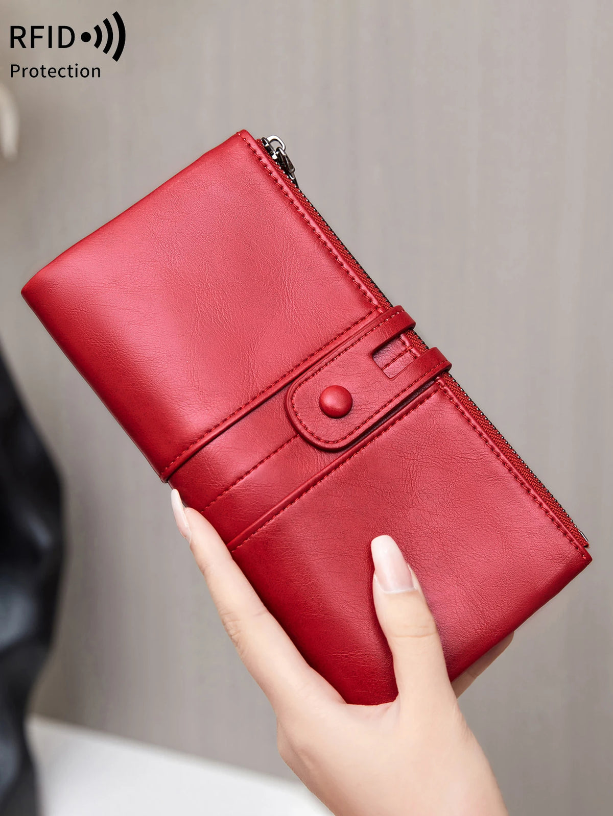 Women's RFID Long Wallet with Coin Pocket