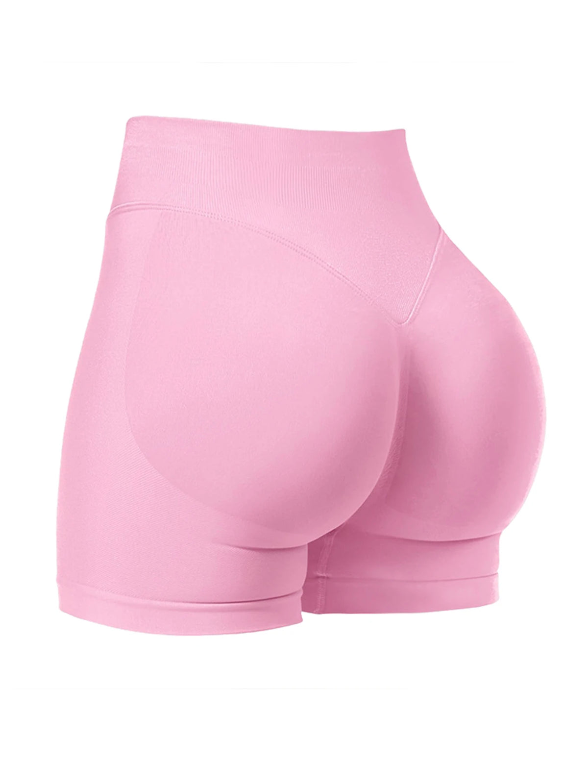 Pantaloncini da yoga a vita media con tre pannelli da donna, compressione moderata per controllo addominale e effetto push-up, pantaloncini sportivi sexy da 3 pollici per glutei a pesca