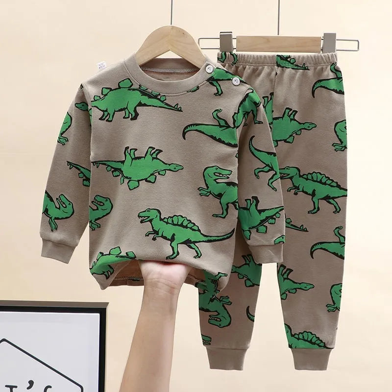 Toddler Cartoon Print Pajama Set – Long Sleeve