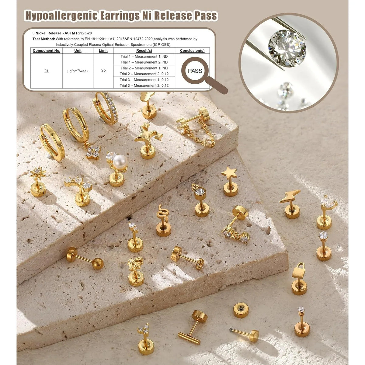 Surgical Steel Flat Back Earrings