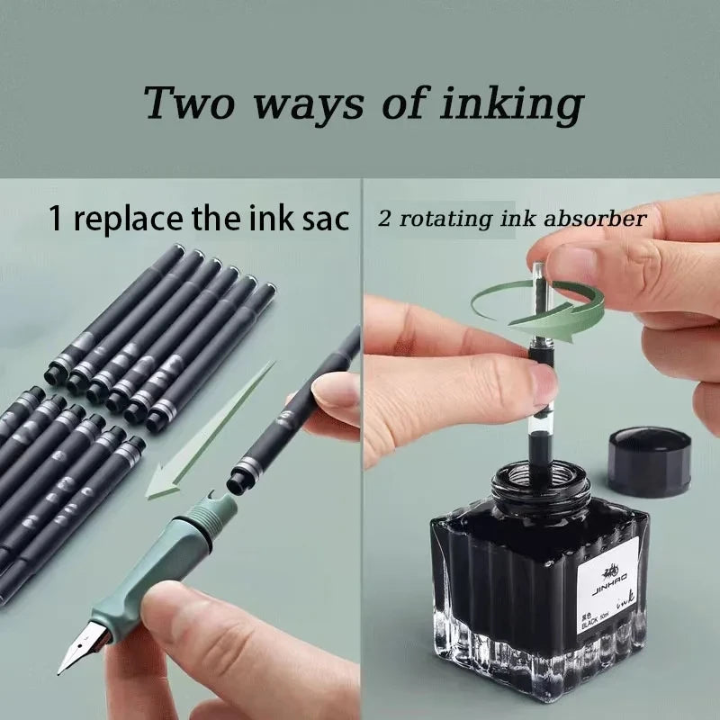 Fountain Pen Set with Ink Refills