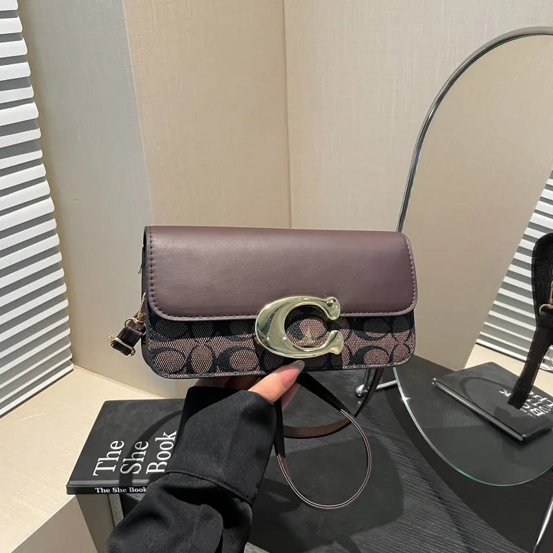 Borsa a tracolla vintage a fiori 2026, nuovo modello alla moda, borsa a conchiglia versatile
