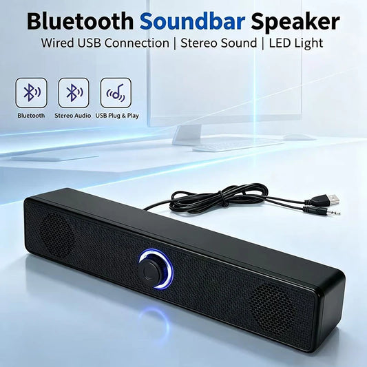 Bluetooth Soundbar Speaker with LED Light