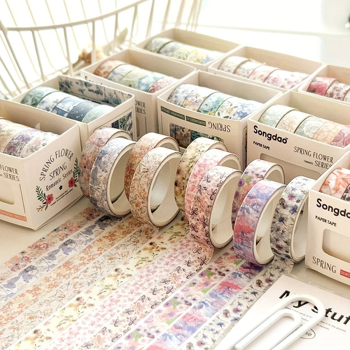 Romantic Flower Washi Tape (5 Rolls)