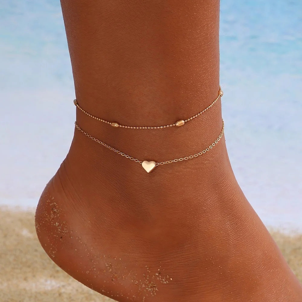 Layered Anklet Set